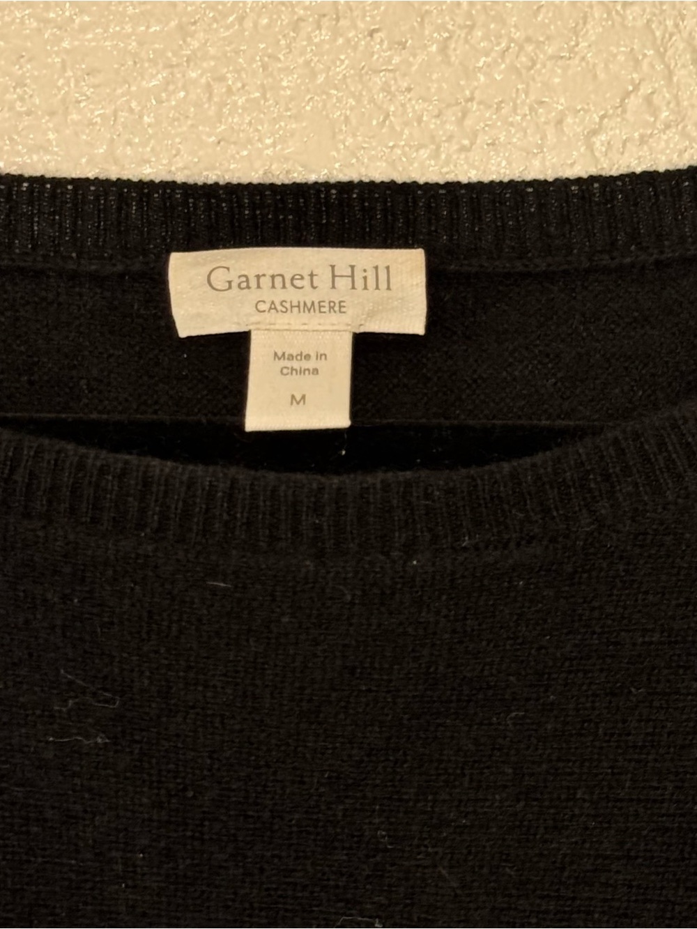 Garnet Hill Black Cashmere Boat Neck Sweater - Picture 5 of 6
